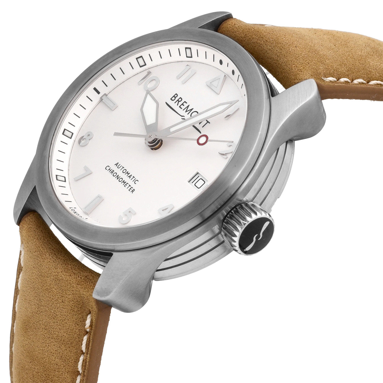 Bremont Solo 37 Stainless Steel White Dial Automatic Mens Watch SOLO37-SI-R-S