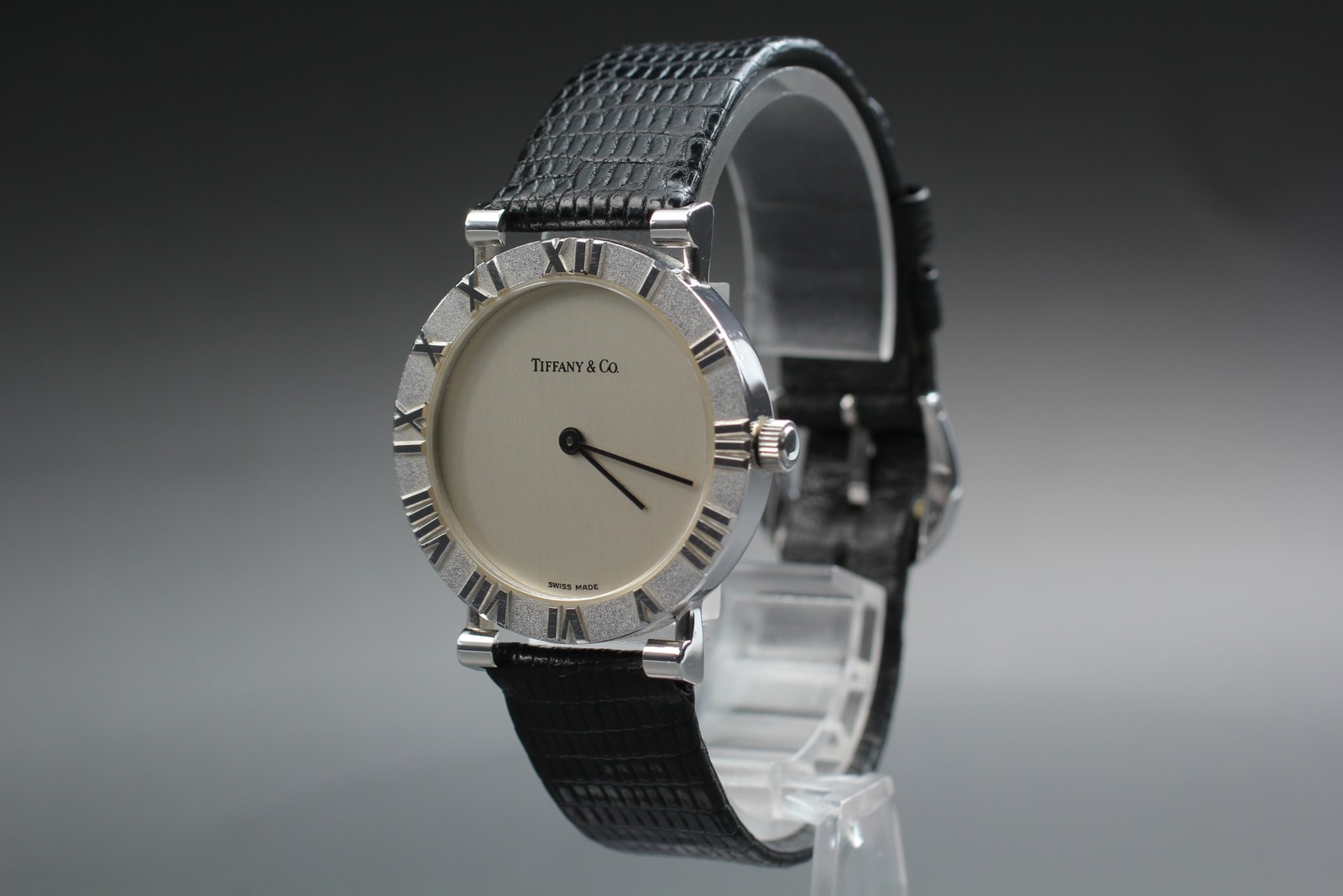 TIFFANY&CO Vintage Atlas M0640 Sterling Silver Men’s Watch 31mm New Battery