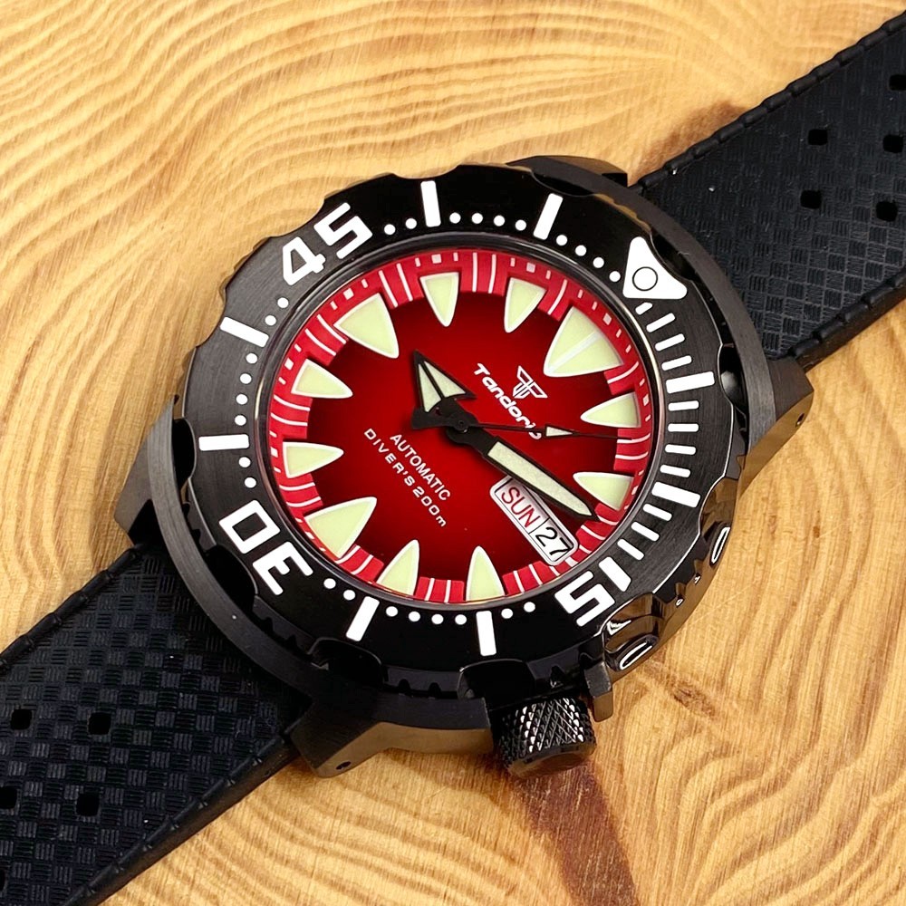 20ATM Diver Tandorio 42mm AR Sapphire Glass Japan NH36 Automatic Men Watch Lume