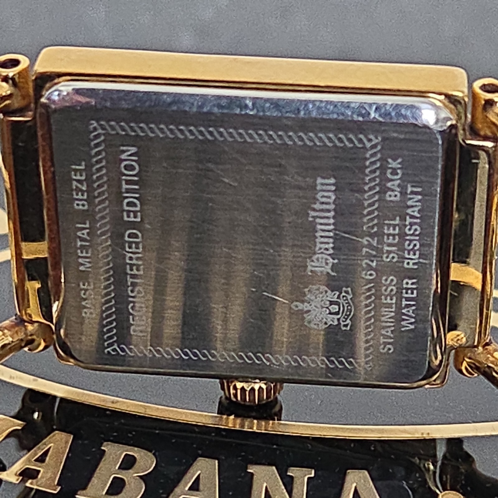 Hamilton Wilshire Registered WatchMens Watch 22mm Gold Tone Leather New Battery
