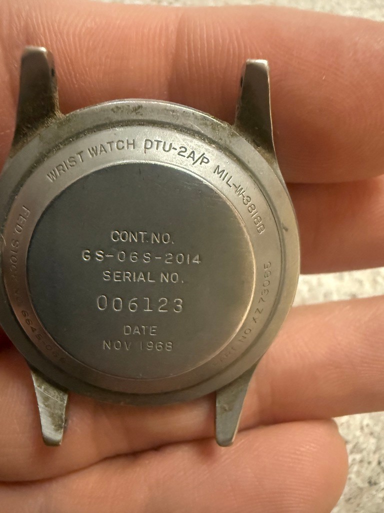 Vietnam 1968 Benrus MIL-W-3818B DTU-2A/P Military Field Men’s Wristwatch. RUNS.