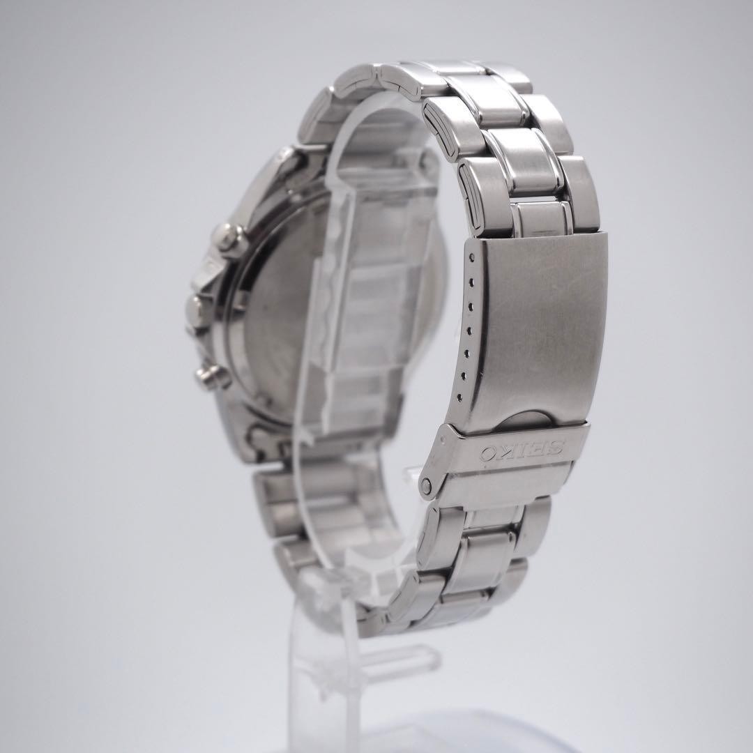 608 Working SEIKO Men’s Chronograph Date Silver White