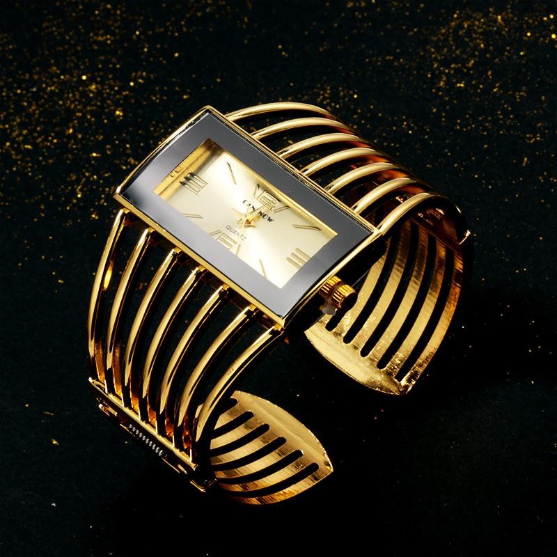 CANSNOW Women’s Rose Gold Bracelet Watch Luxury Fashion Bangle Dress Wristwatch