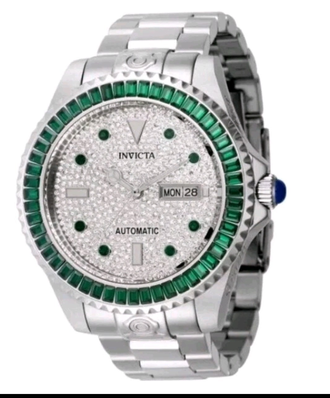 Invicta Grand Diver 47mm Automatic Crystal Accented Bracelet Watch 33056