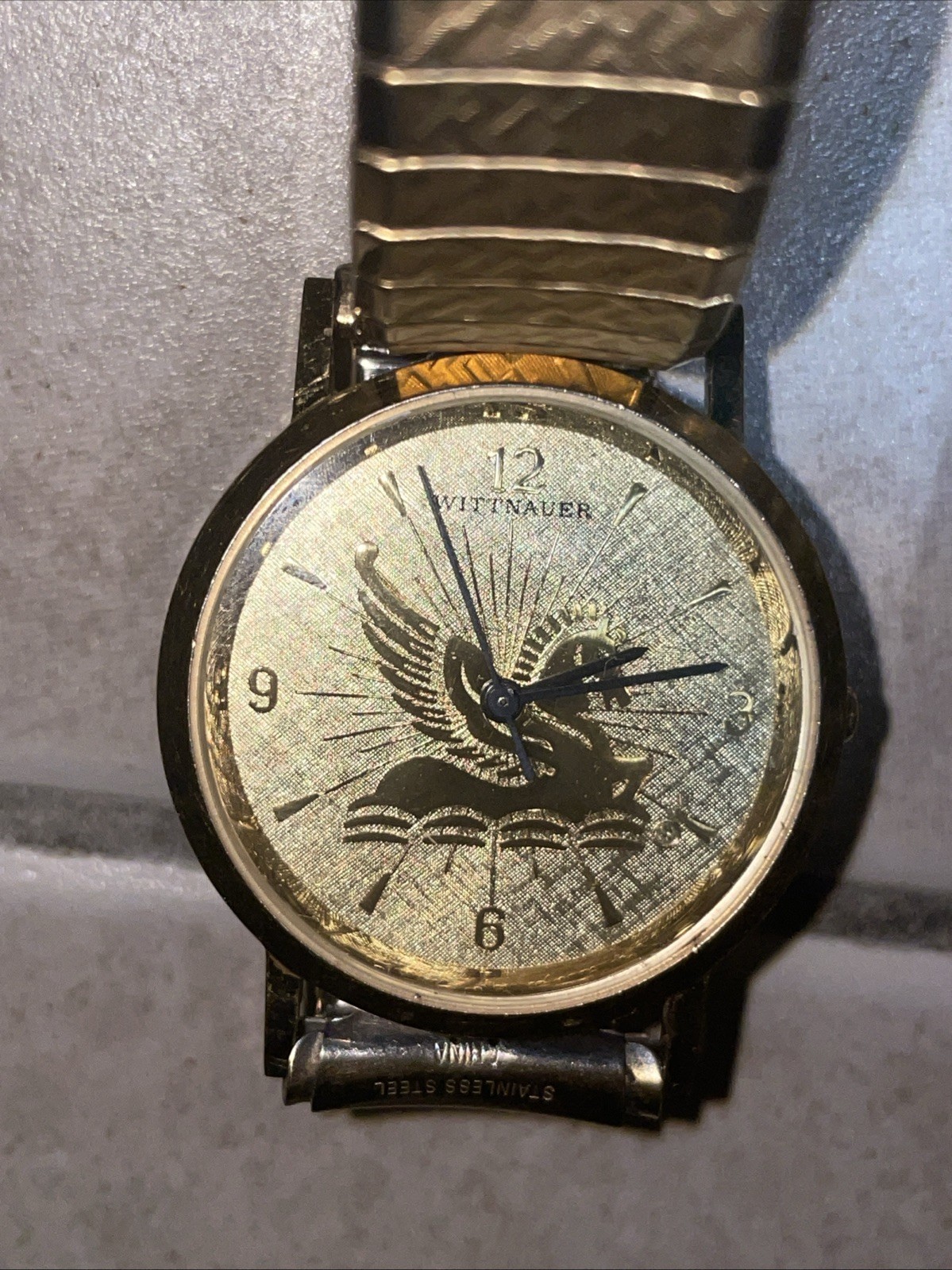 Waltham Watch 17j. Manual Wind Up Date Numeral Markers Red Arrow Plus Other