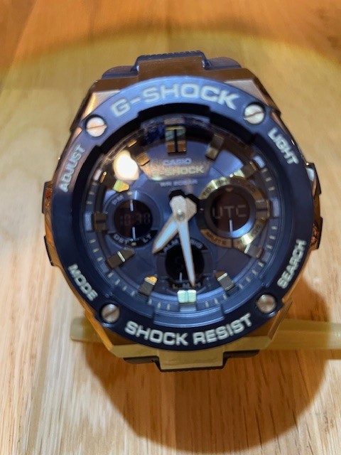 Casio G-Shock GST-S100G-1A G-Steel Solar Black Gold Men’s Watch