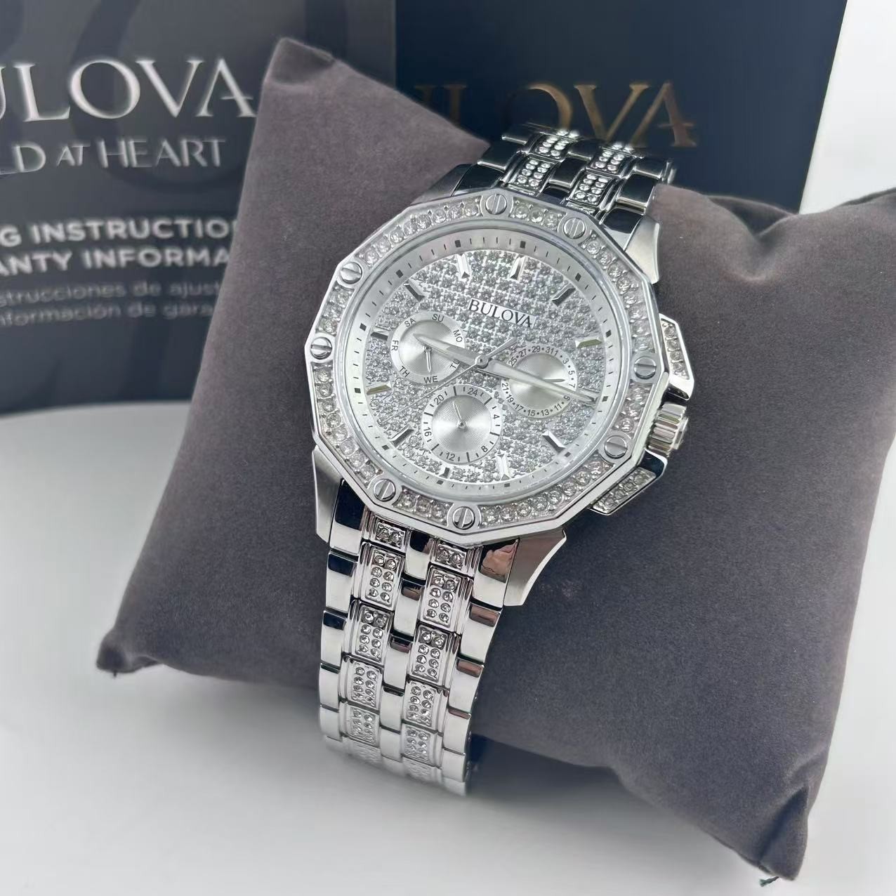 Bulova Octava 96C134 White Dial Silver Stainless Steel Men’s Quartz Watch