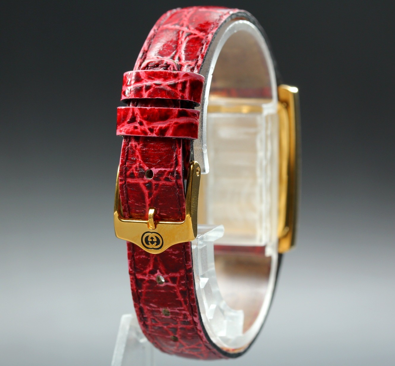 [Near MINT] Vintage Gucci 2600L 19mm Tank Red Gold Roman Quartz Women’s Watch