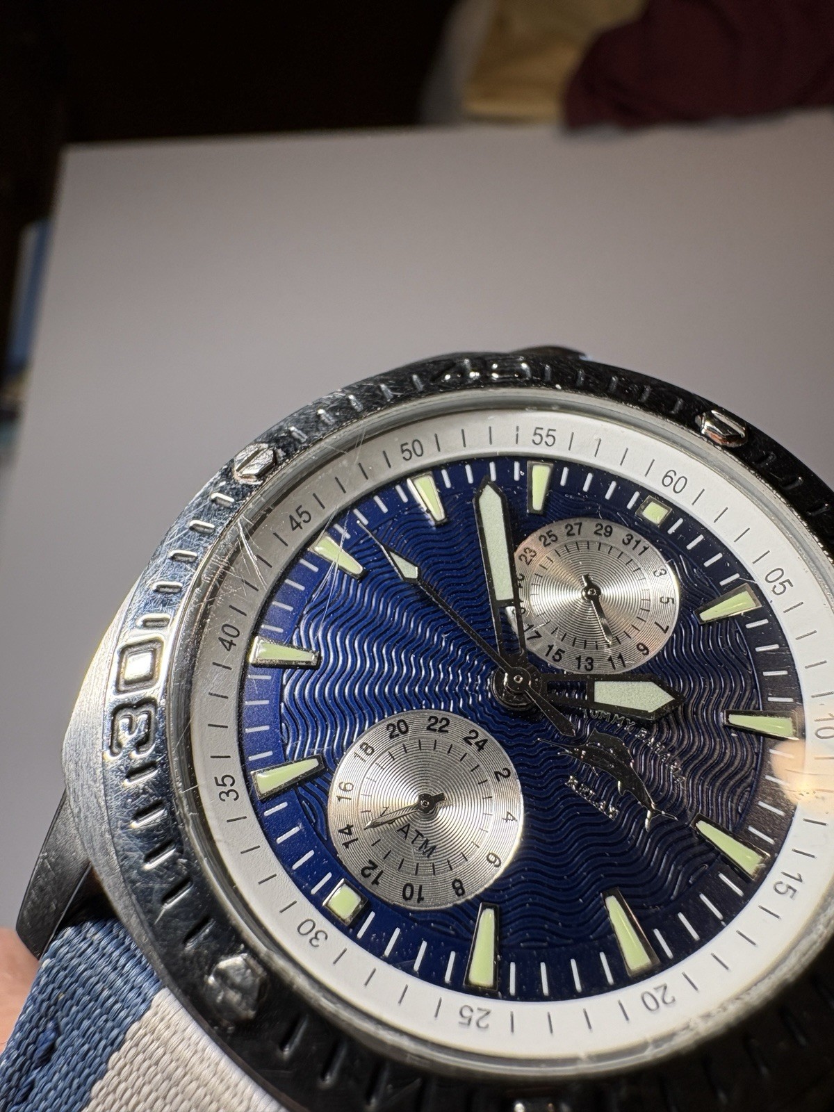 Tommy Bahama RLX1027 RELAX Blue watch – Blue and White band SEE DESCRIPTION
