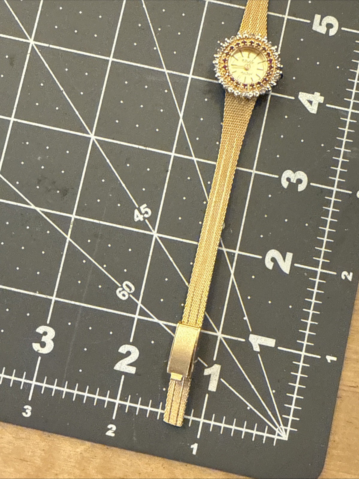 Dufonte Lucien Piccard 30 Ruby and Diamond Ladies Watch New Battery