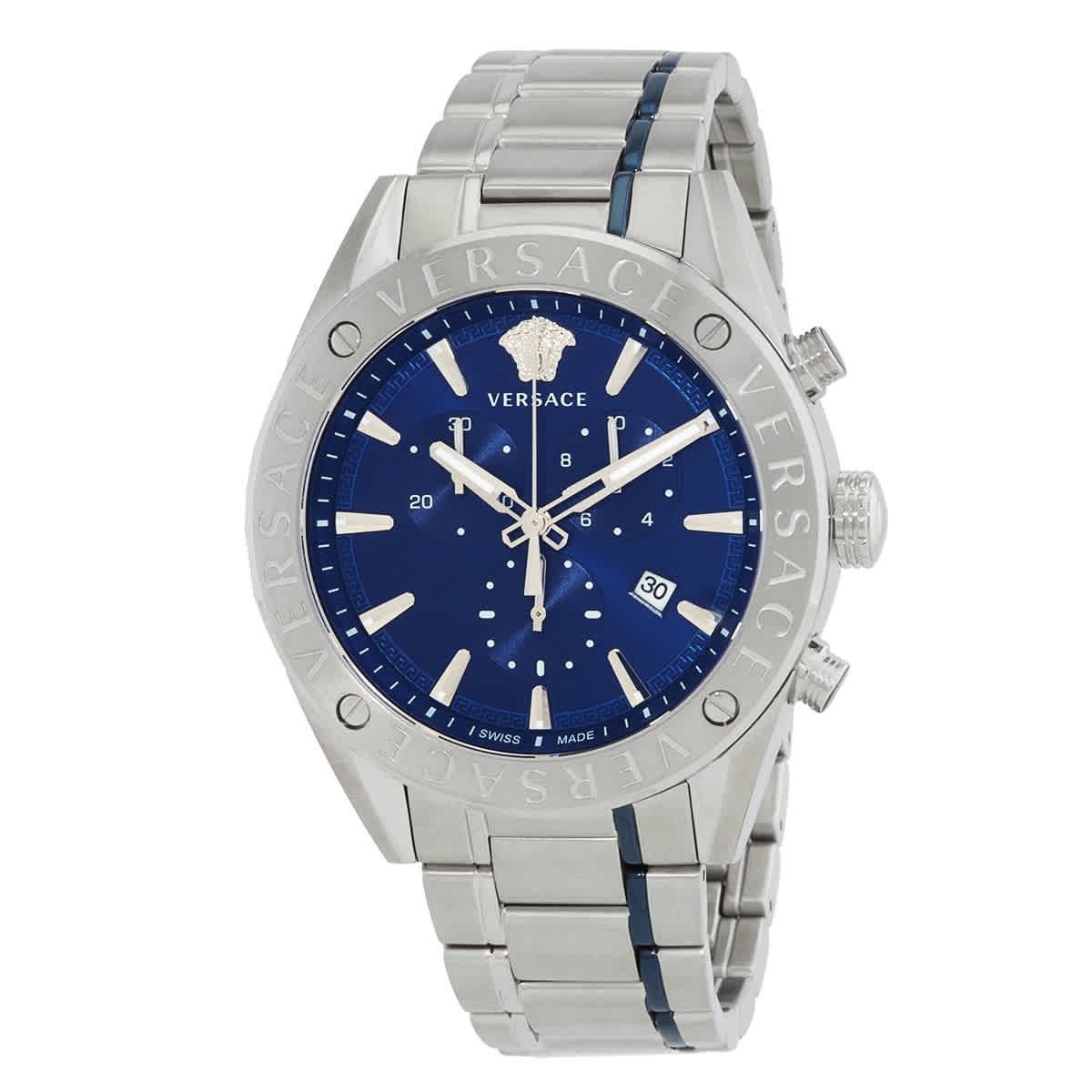 Versace V-Chrono Chronograph Quartz Blue Dial Men’s Watch VEHB00519