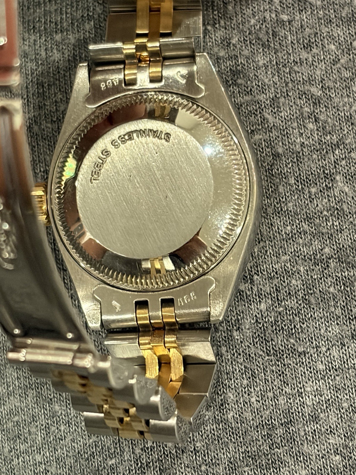 Vintage Rolex Lady Datejust 26mm Blue Dial 2-Tone Box Automatic 1970s