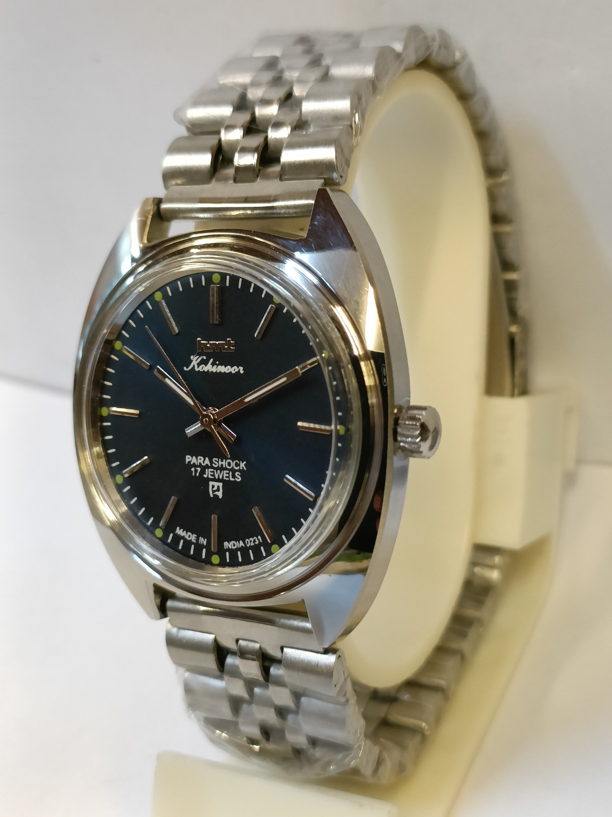 REFURBISHED HMT KOHINOOR 17J WINDING BLUE DIAL 0231 INDIA MEN’S WORKING