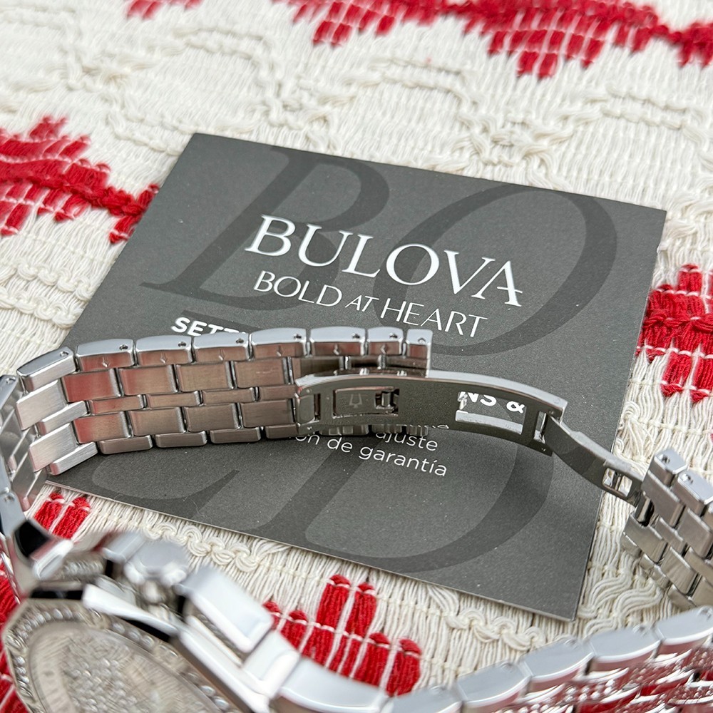 Bulova 96C134 Octava Men’s Silver Crystal Stainless Steel Quartz Watch 41.5mm
