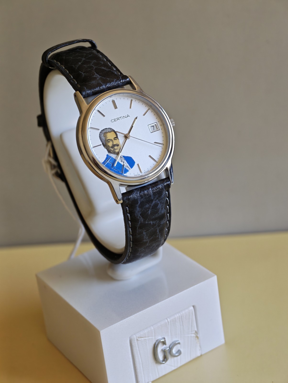 Automatic CERTINA President Saddam Hussein Iraq Watch Men White Dial SS R35