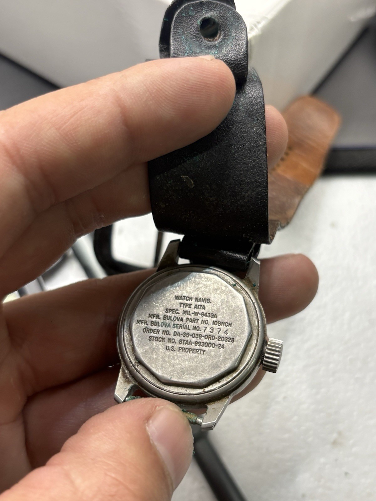 Vintage Bulova Navigator A17A MIL-W-6433A US Military Issued Wristwatch Runs