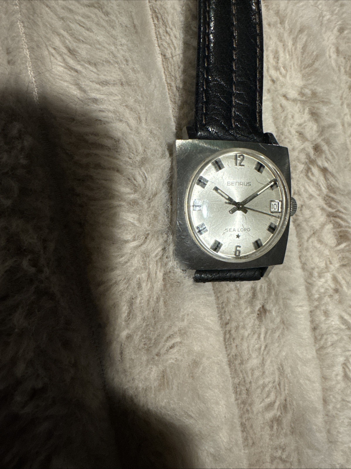 Vintage Benrus Sea Lord 30mm Tank Manual Wind Men’s Watch Running Well!