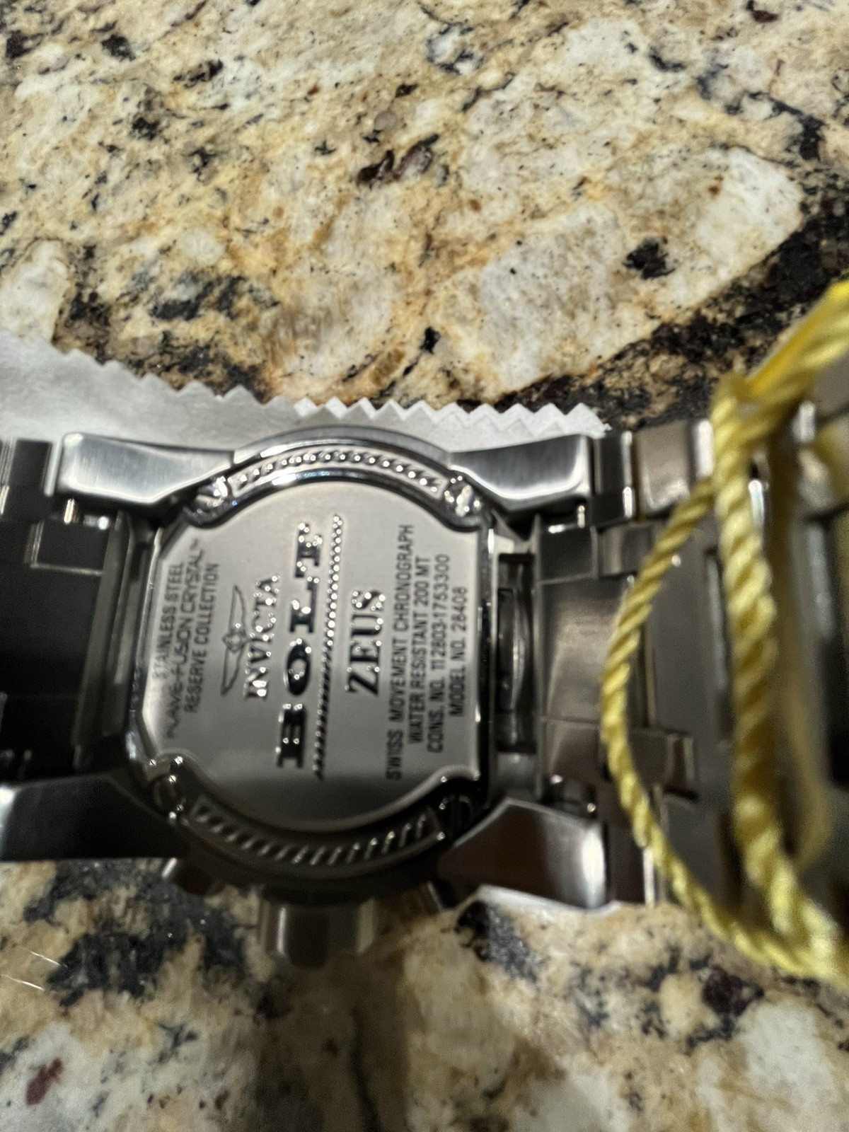 Invicta Reserve 52mm Bolt Zeus Magnum Swiss Z60/515 Dual Quartz Meteorite #28408