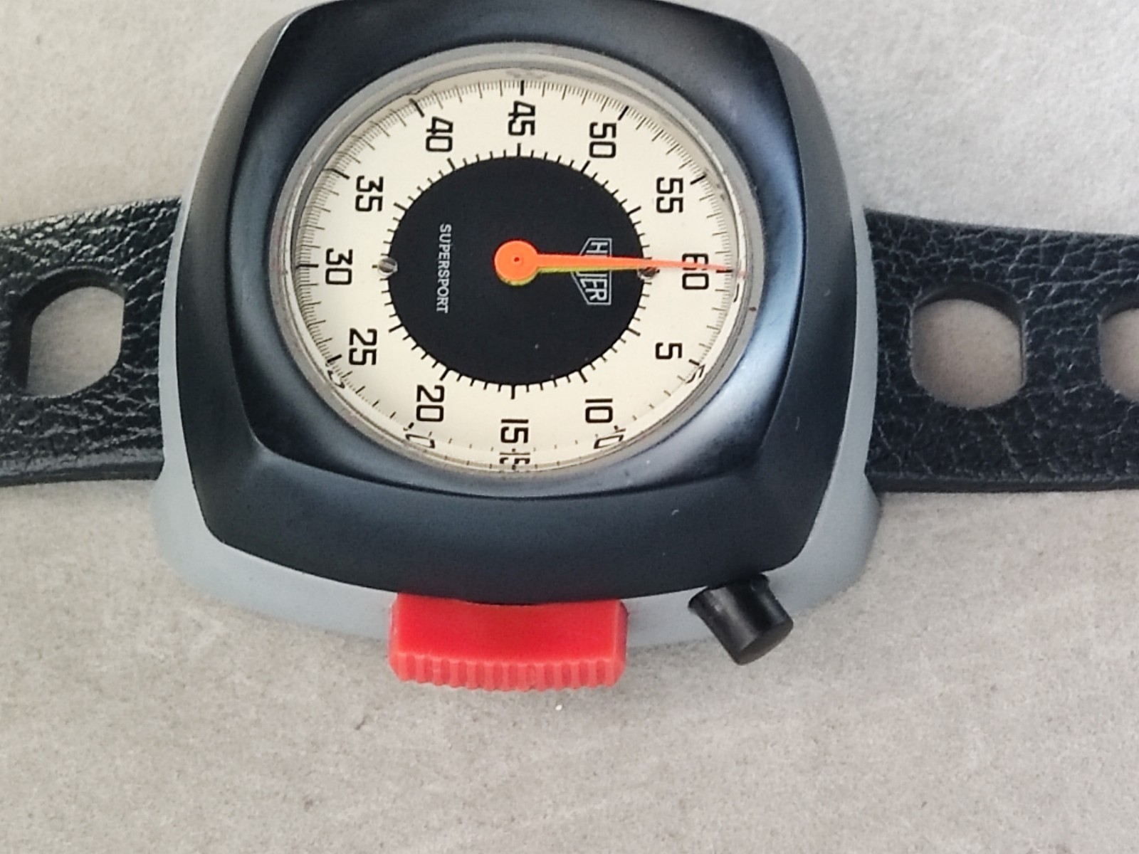 Vintage Heuer Supersport 775.901 Wrist Stopwatch NOS, 22mm Genuine Tropic Sport
