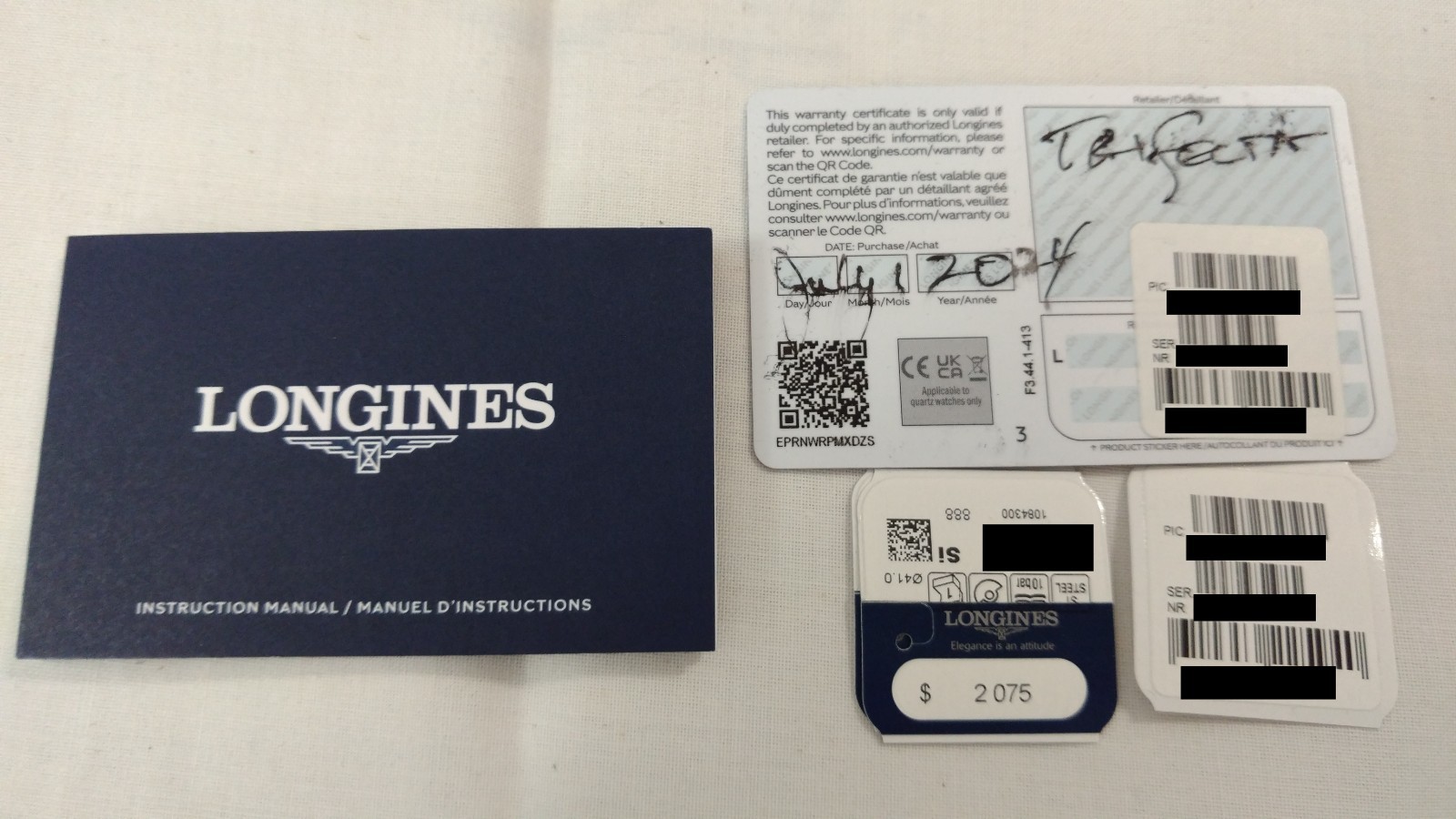 Longines Conquest 41mm Blue, full set, warranty card w/ 3yr left – L3.830.4.92.6