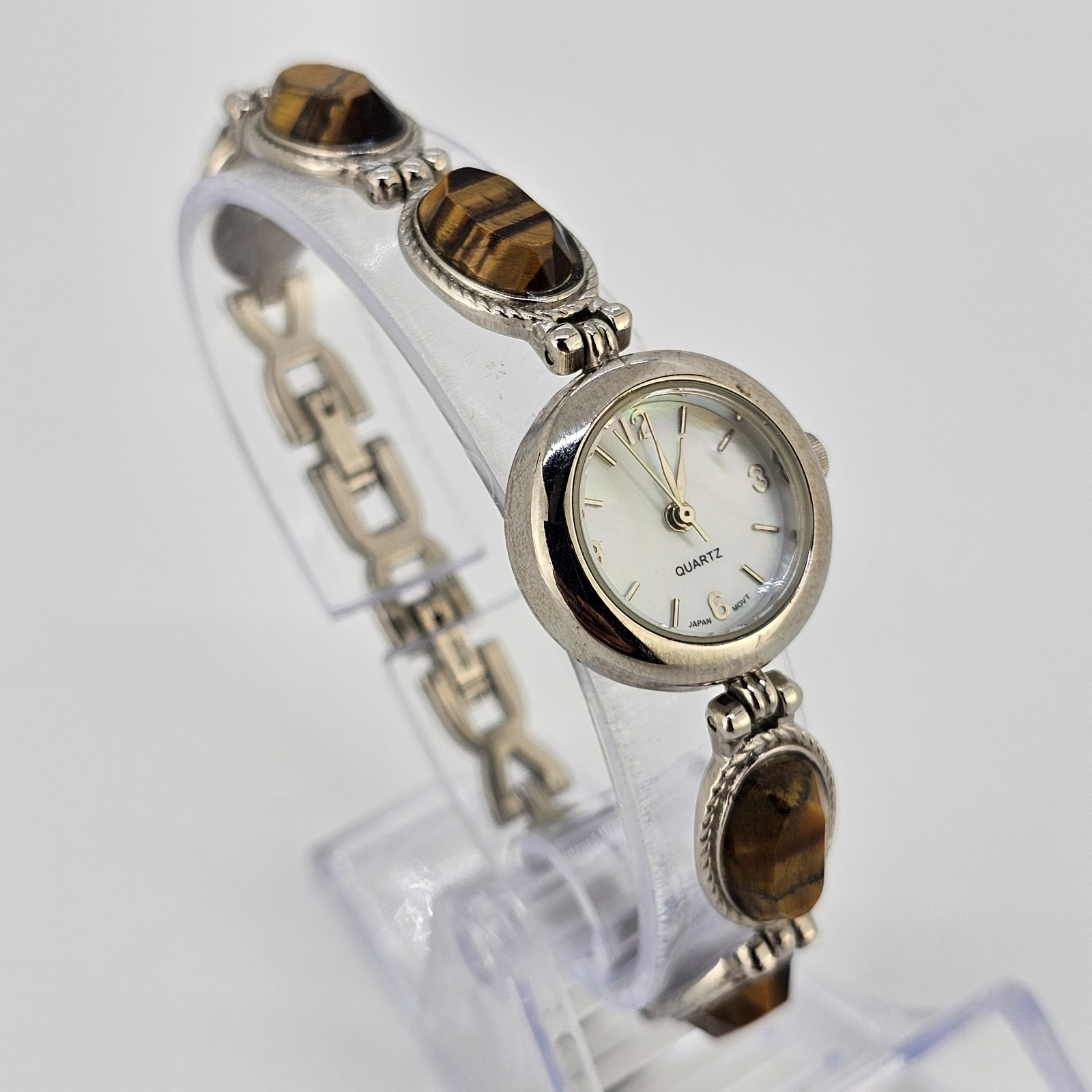 22mm Women’s Watch White MOP Dial Multicolor Bracelet Bands 7″ NEW Battery