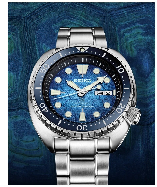 SEIKO Blue Turtle Shell Dial Automatic SRPH59-MINT