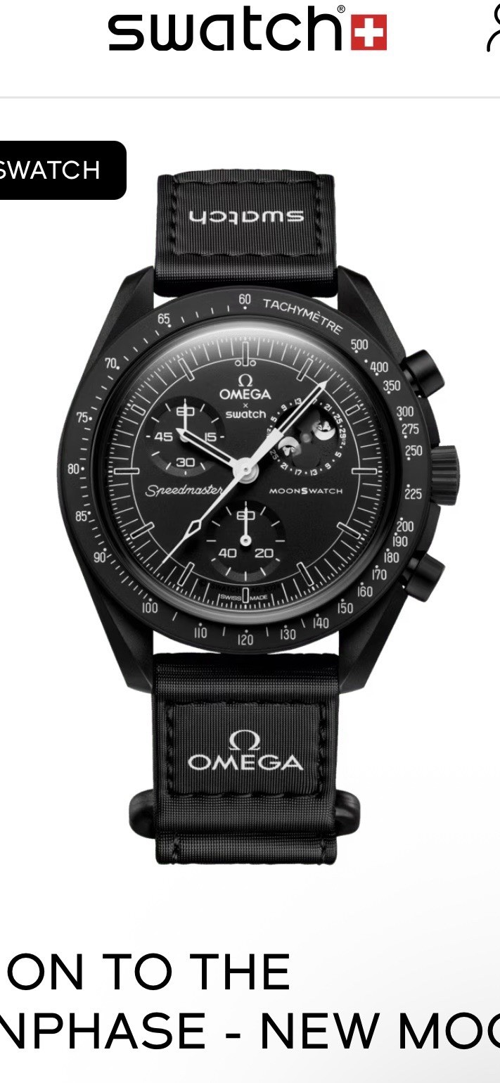 Swatch OMEGA x Swatch MoonSwatch Mission to the Moonphase New Moon Black Snoopy