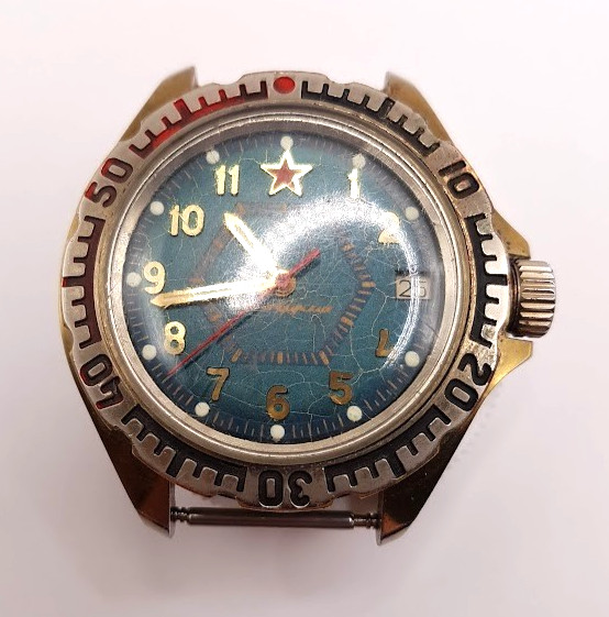 LEGENDARY RUSSIAN VINTAGE MENS WATCH VOSTOK KOMANDIRSKIYe MECHANICAL WORKING RAR