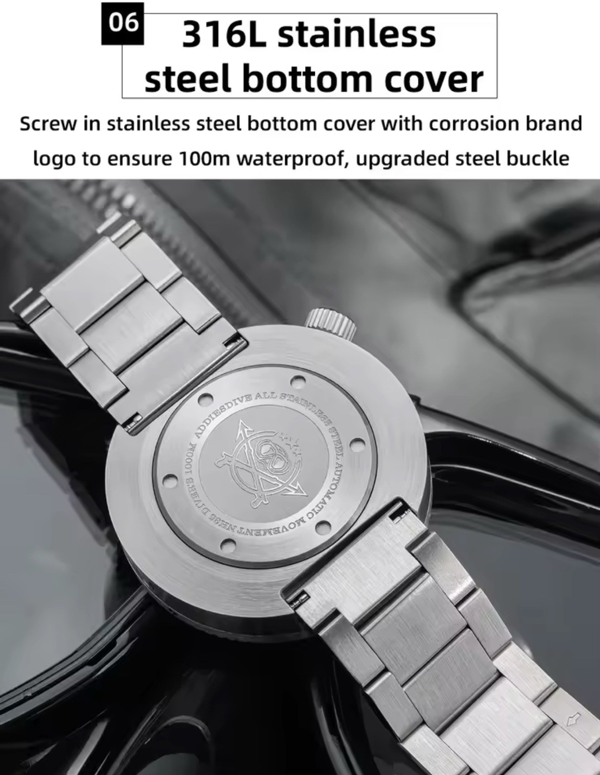 Addiesdive 1000M Professional Diver – 46mm Automatic (NH35), Sapphire Crystal