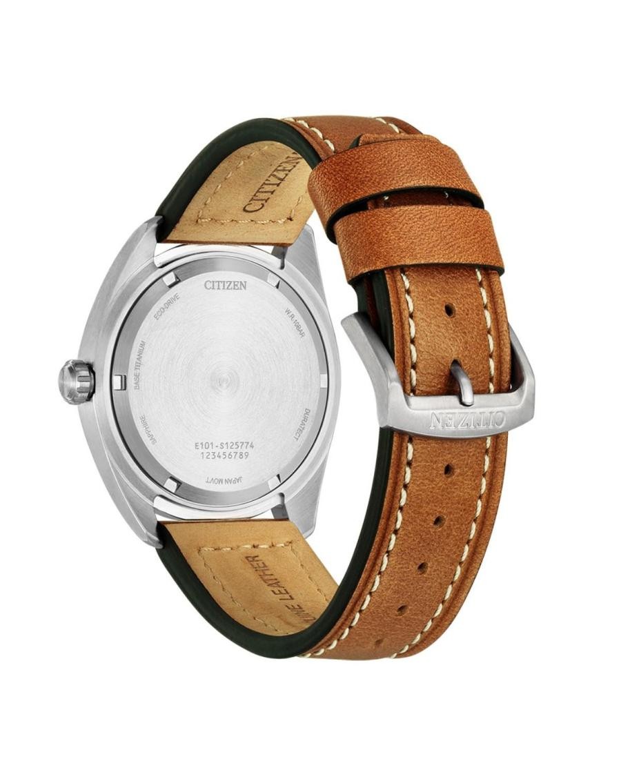 CITIZEN Men Analog Eco-Drive Casual Watch Classic Dress Green Dial Waterproof Ro