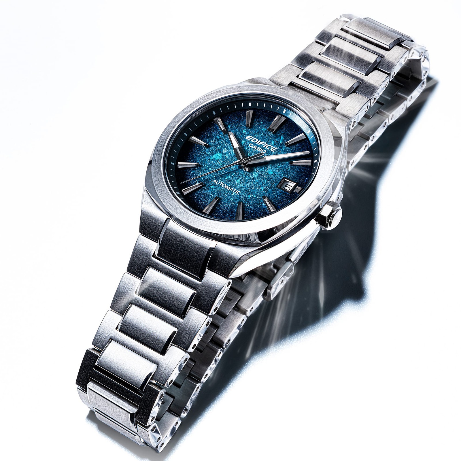 CASIO EDIFICE EFK-200D-2AJF Automatic Blue Electroformed Gradient Dial 38mm