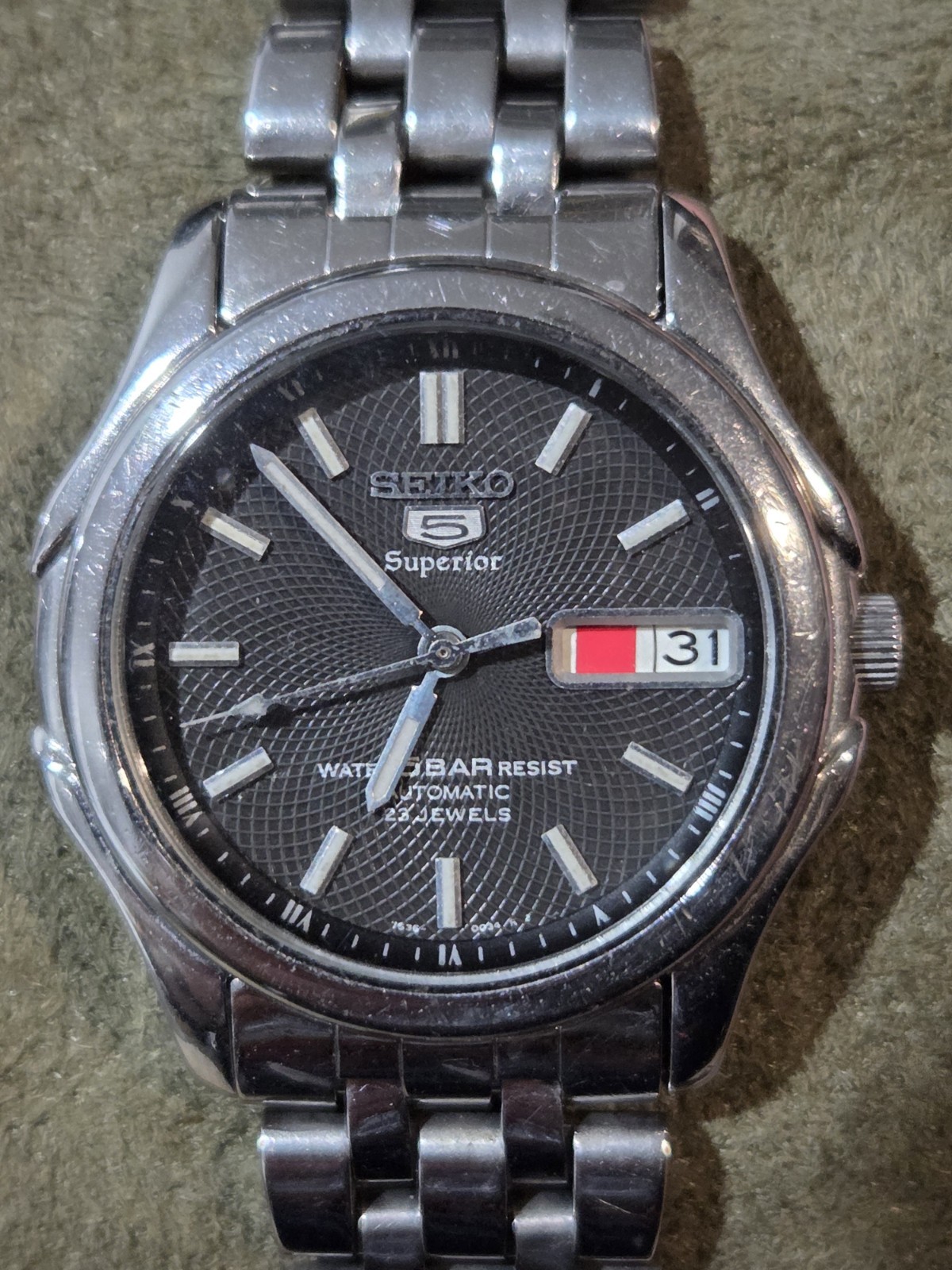 Vintage Seiko 5 Superior Automatic 7S36-0030 | Whirlpool Dial | 23 Jewels | Rare