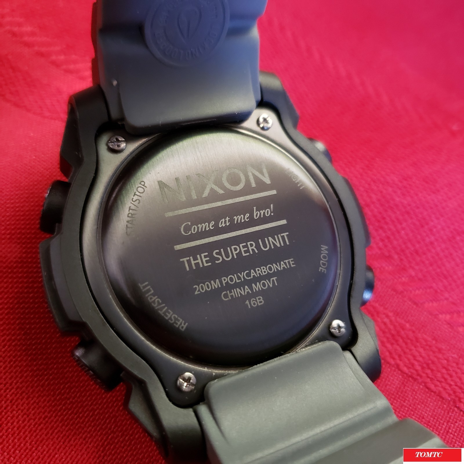 Nixon “The Super Unit” (Black) 200M Polycarbonate China Mvmnt & Blacklight [16B]