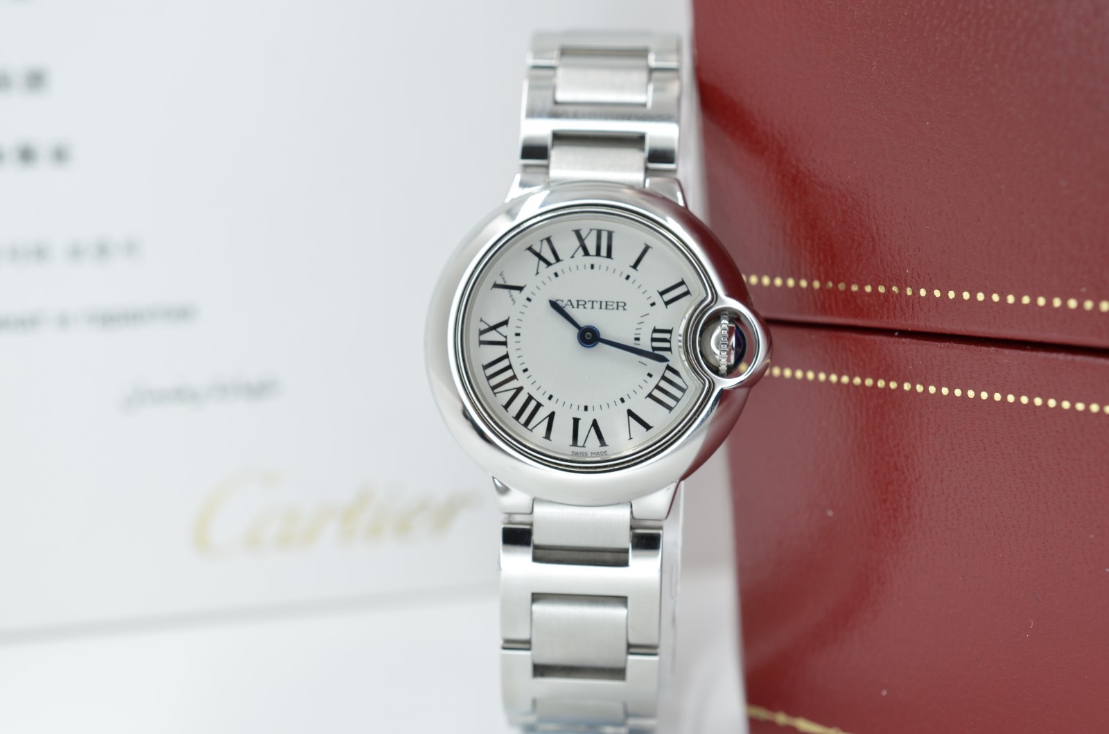 Cartier Ballon Bleu 28 mm W69010Z4 with Box & Papers