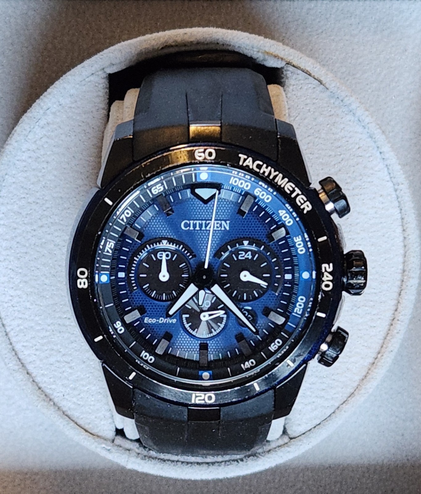 Citizen Men’s 48mm Blue Eco-Drive Chronograph Watch CA4155-12L – NICE SHAPE!