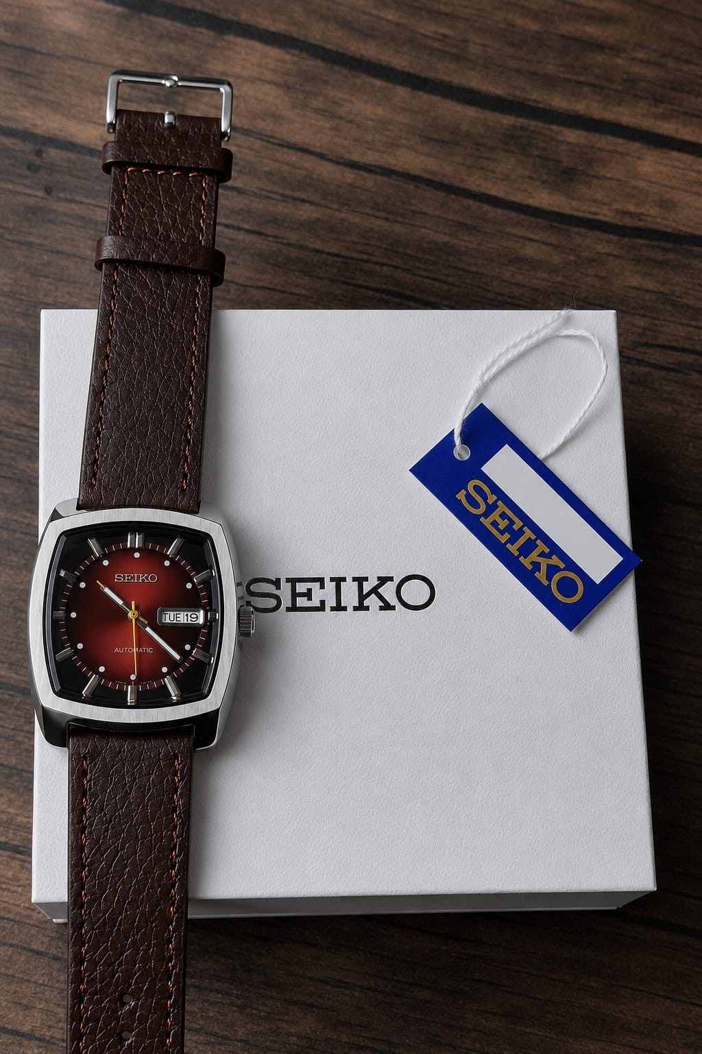 Seiko Recraft SNKP25 Automatic Men’s Watch – 7s26 – RED Sunbrust Dial