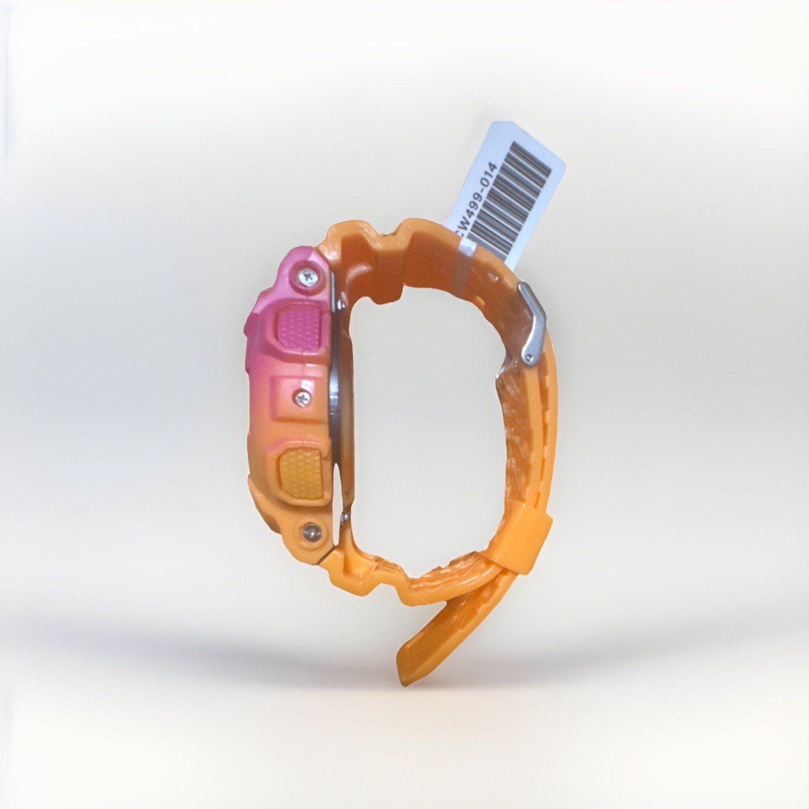 Activa Sport Quartz Analog & Digital Wristwatch Orange Pink Rubber Band with Box