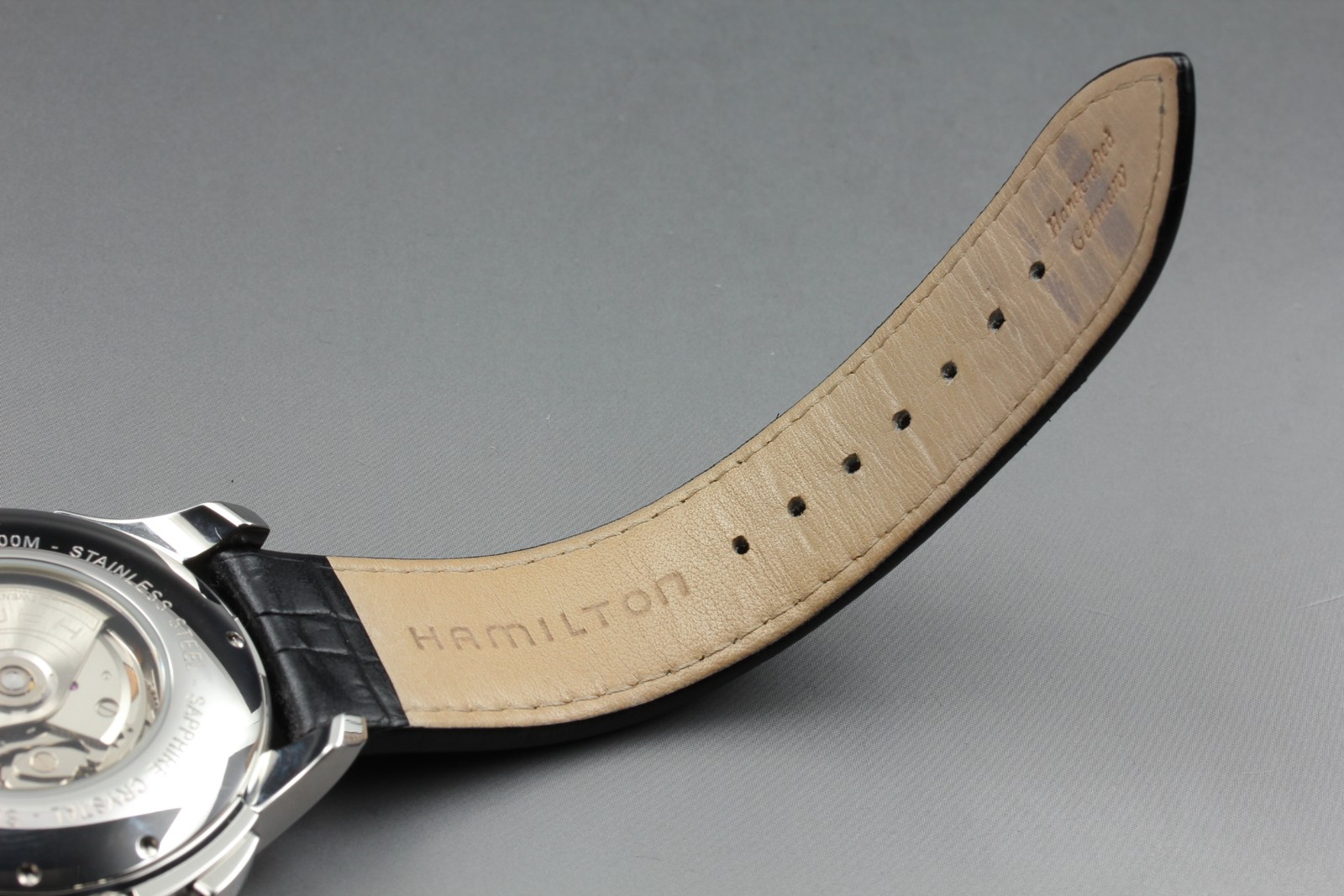 HAMILTON Jazzmaster Open Secret Chronograph AT H327560 Men’s Watch [ Band Wear ]