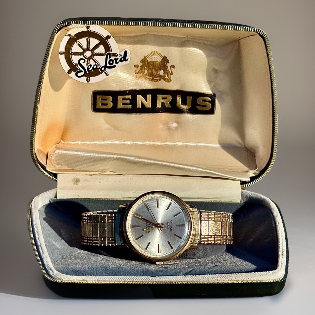 1960s Benrus Sea Lord Automatic Watch Series 1345 W/ Original Box – RUNS Vtg