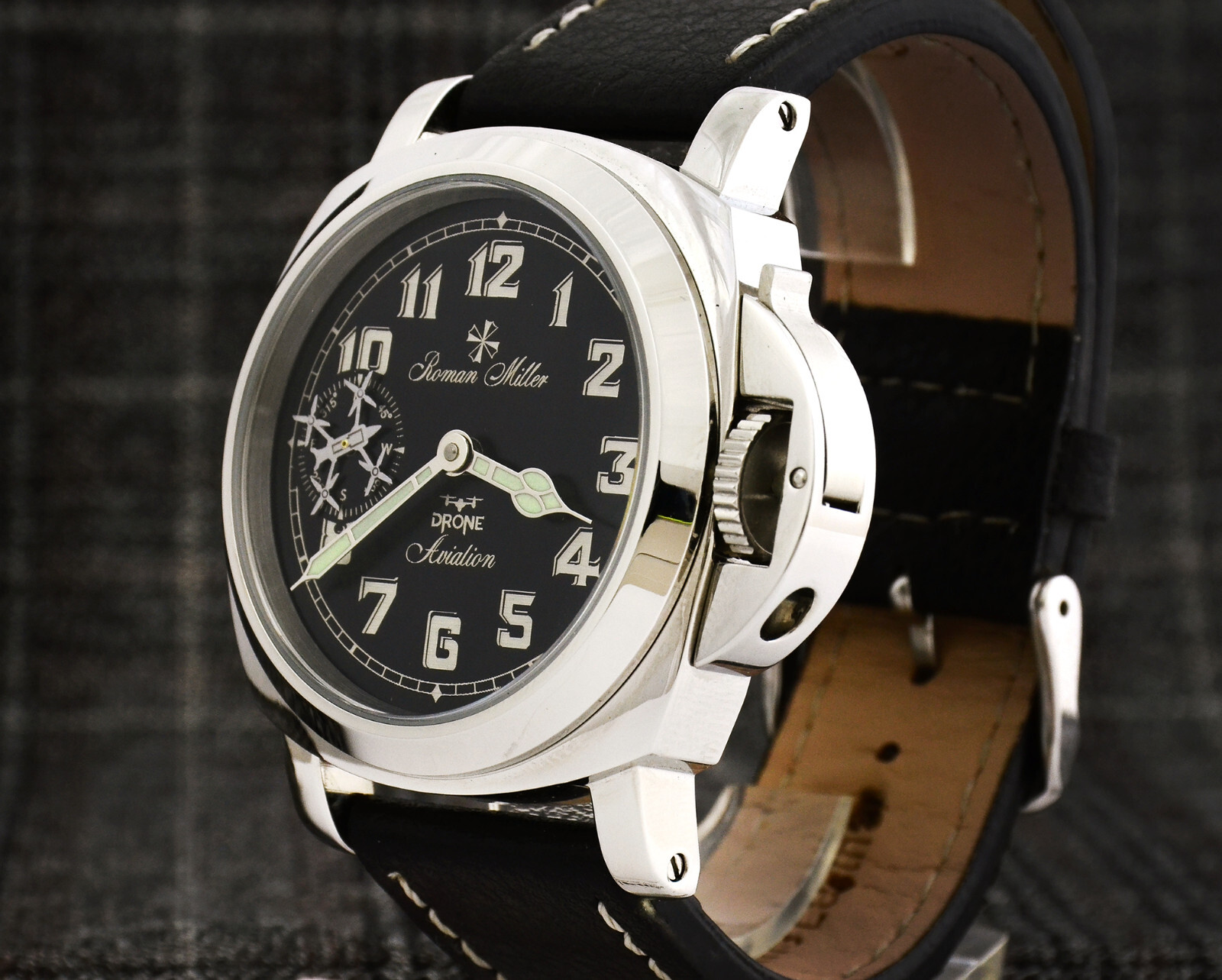 Military watch Drone Aviation Black watch husband Gift hands made watch Men’s