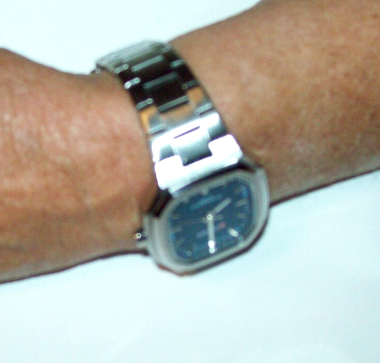 NEW Octagonal Formal Dress Watch Push Button Deploy fits 6.5-6.75″ Runs Great