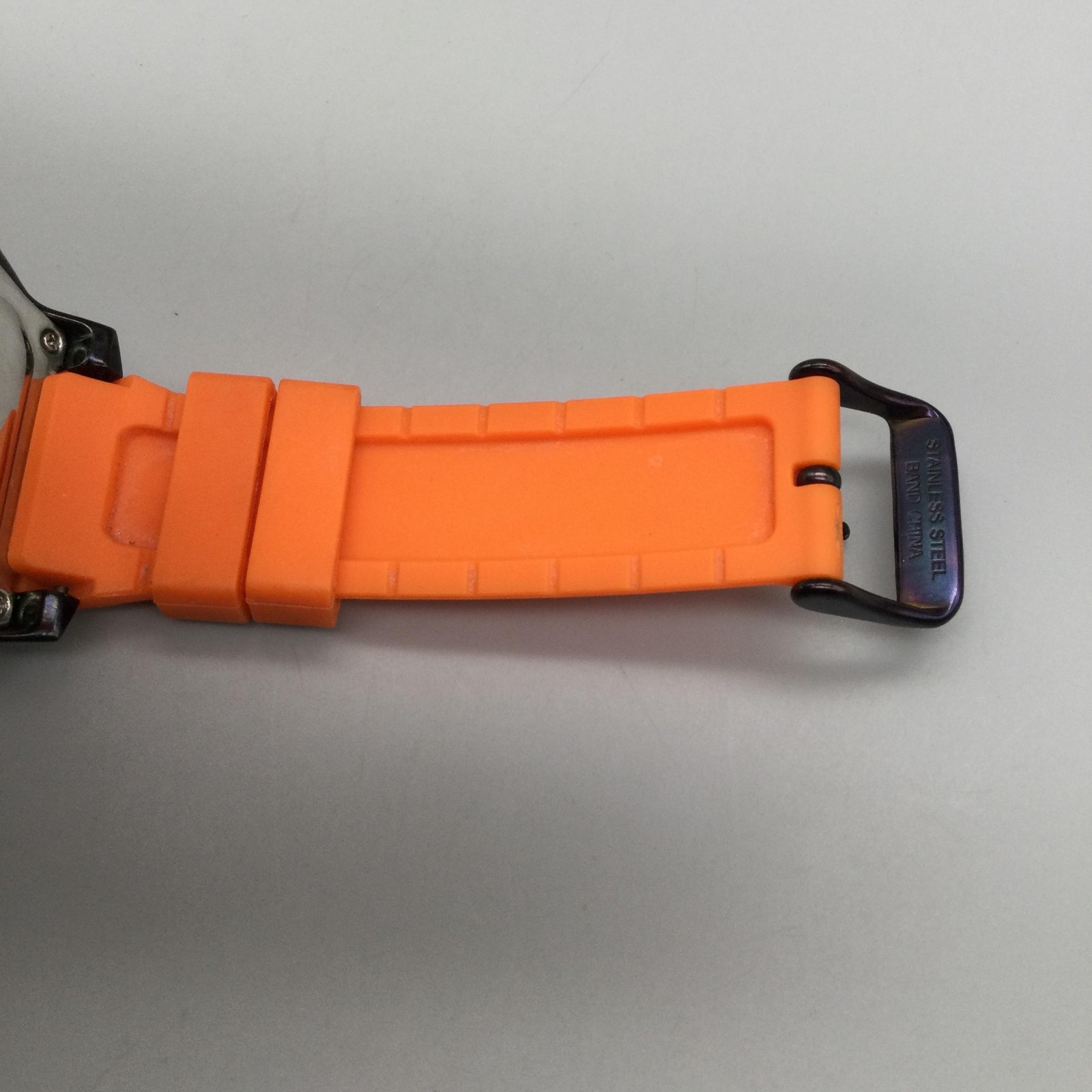 Pulsar W861-X006 Mens Watch 47mm Digital Black Orange Rubber New Battery