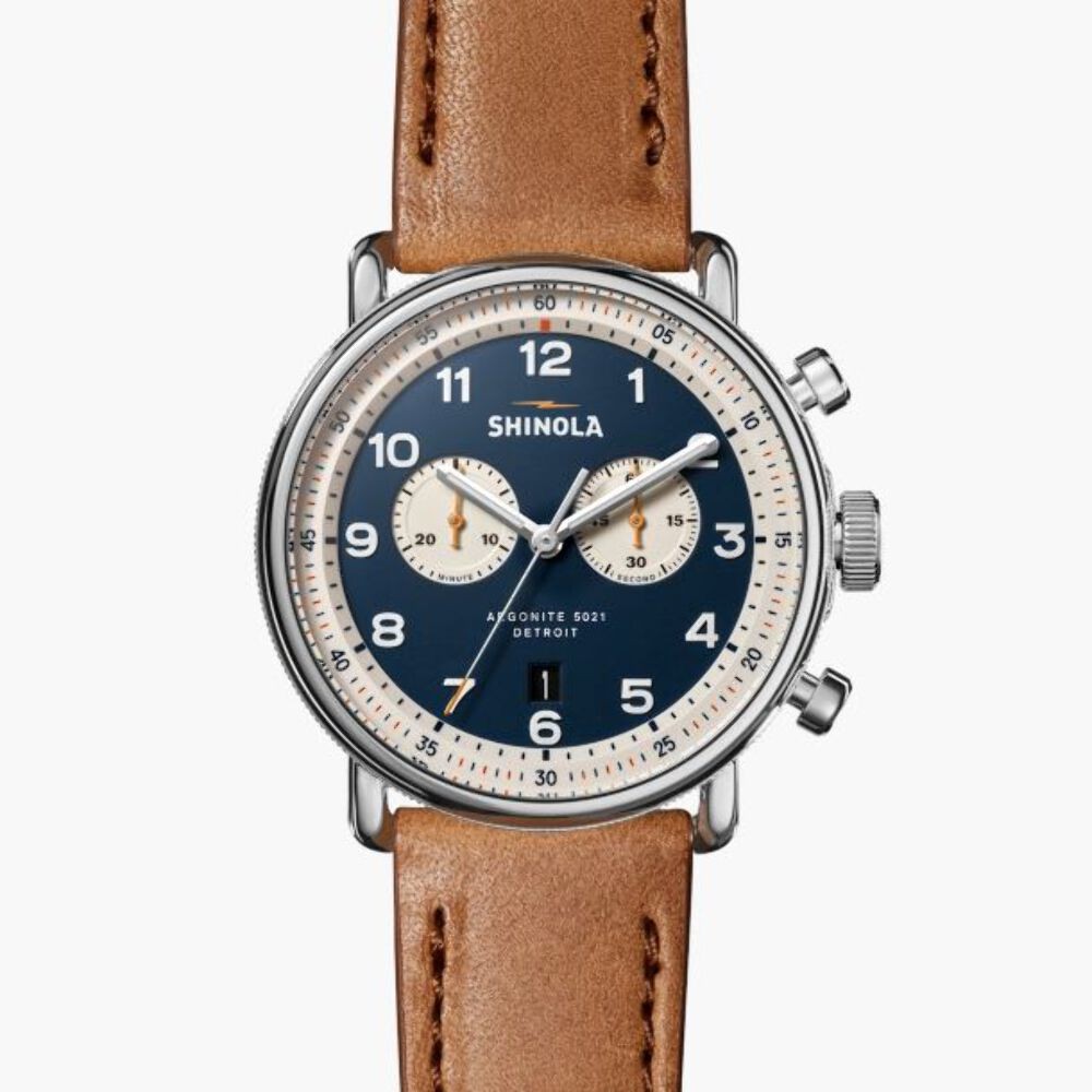 Gent’s Bourbon Strap C56 43mm Canfield Chrono Watch