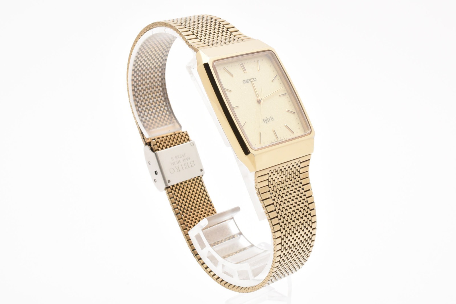 Vintage 1991 [NEAR MINT] SEIKO Spirit 5E31-5A60 Square Gold Quartz Men’s Watch