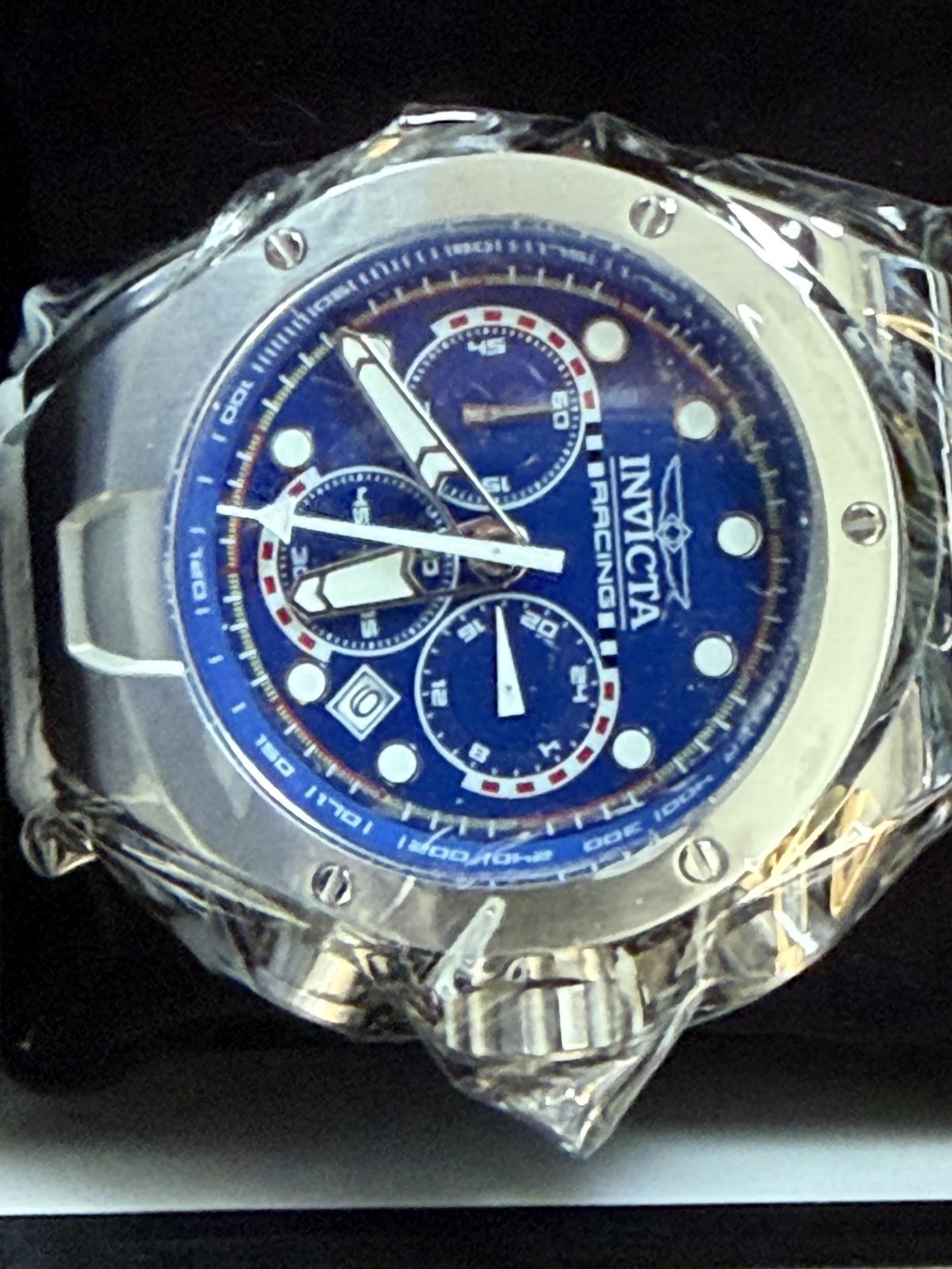 Invicta Racing 47745 Chronograph 45mm Blue Dial – NEW – Full Set – Wrapped