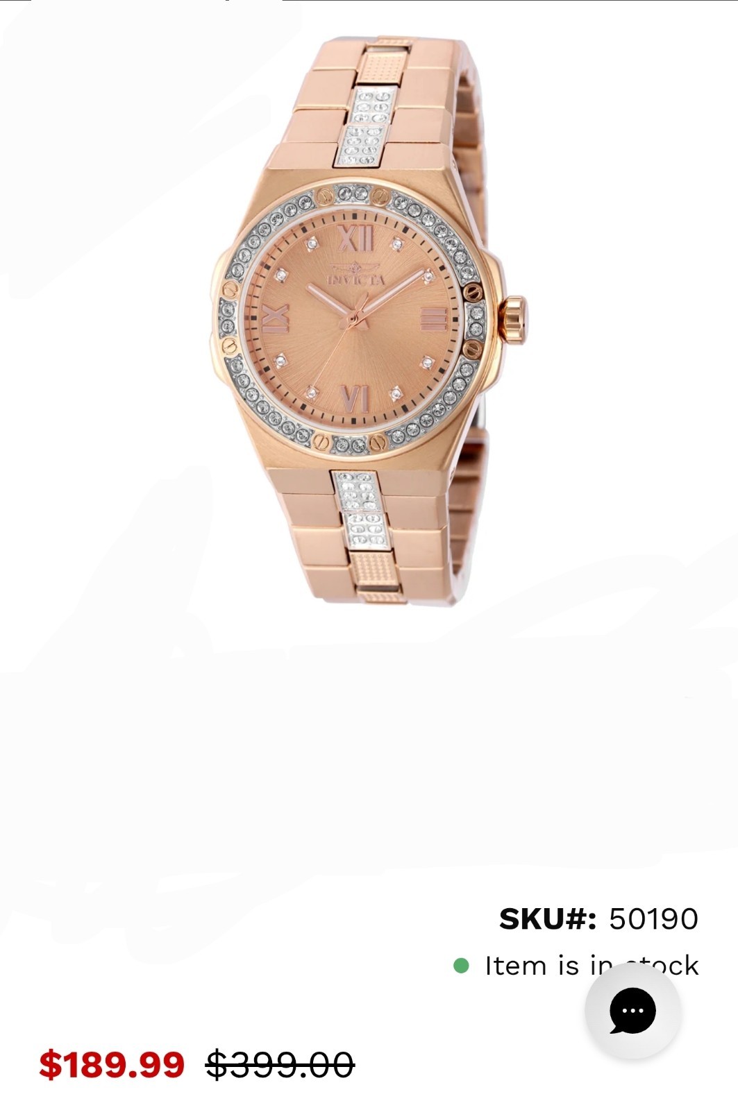 Invicta Women’s Specialty Quartz Rose Gold Crystal Bezel Bracelet 30mm 50m (35)