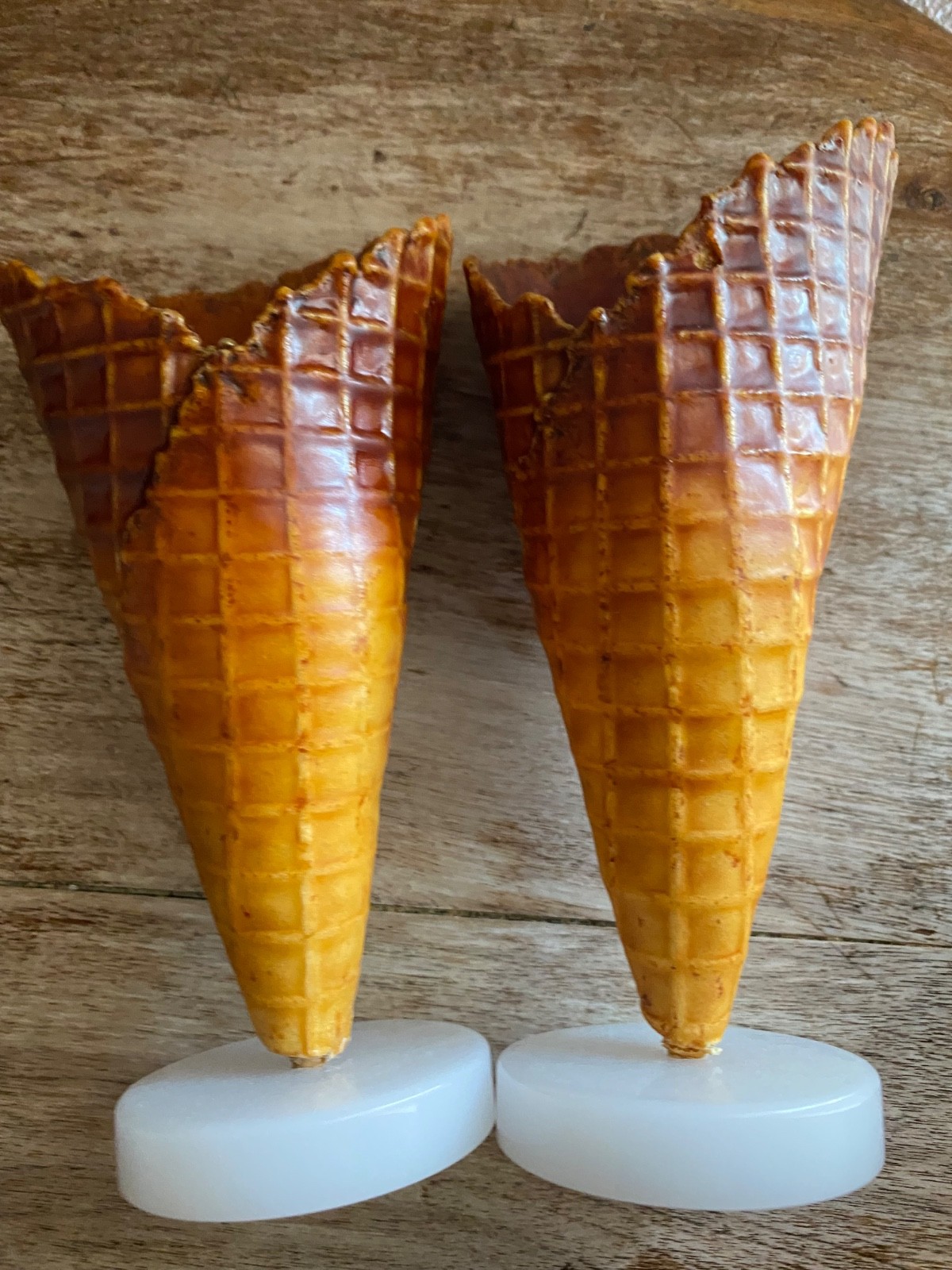 WAFFLE CONES 🍦FOOD PROPS Display art 🦩 Great Quality 🍦