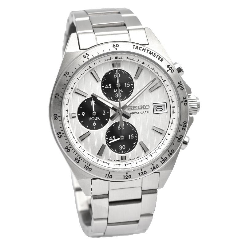SEIKO SELECTION SBTR039 Stainless Steel Chronograph Quartz Watch 41mm Men’s