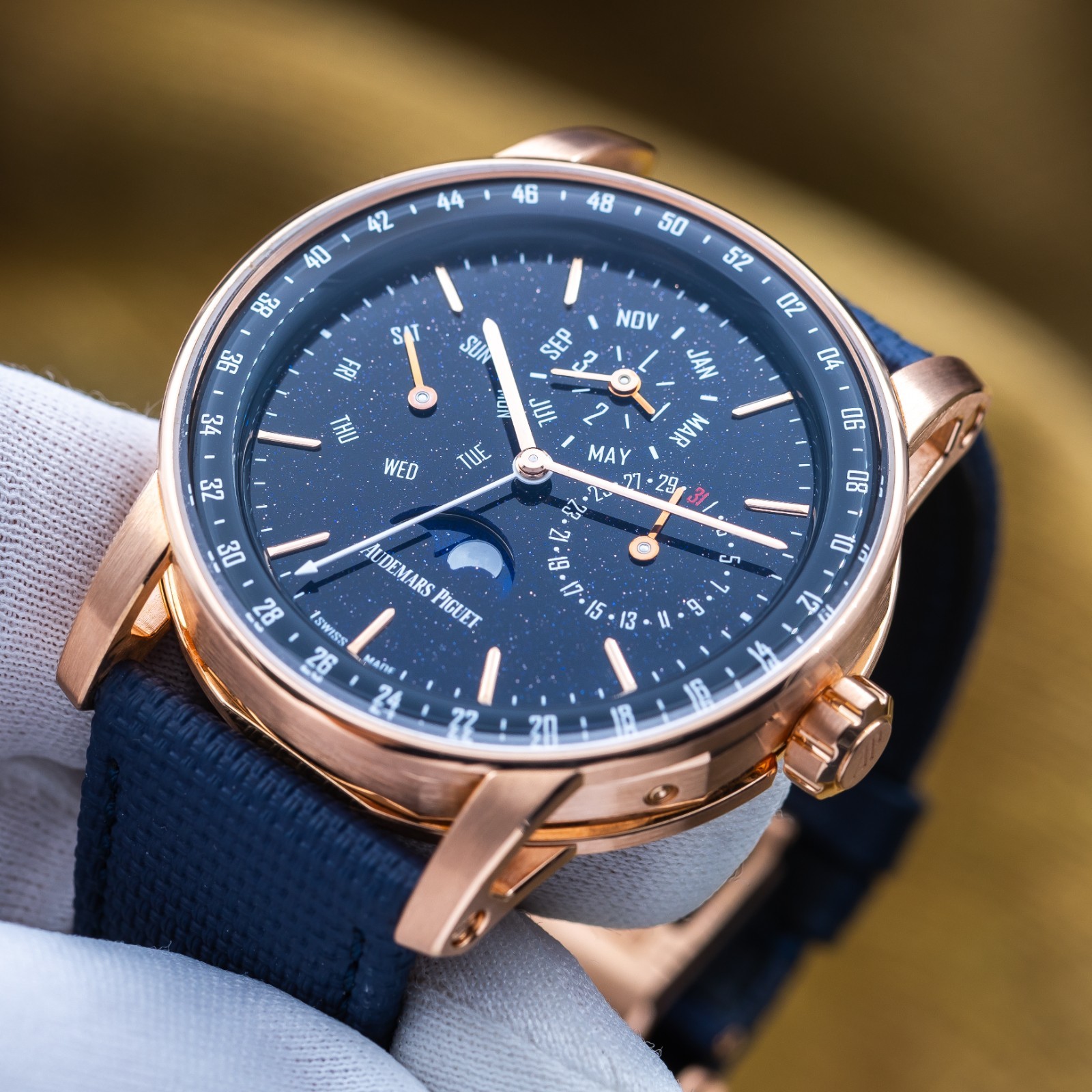 Audemars Piguet Code 11.59 Perpetual Rose Gold 41 Blue Dial Full Set AP 26394OR