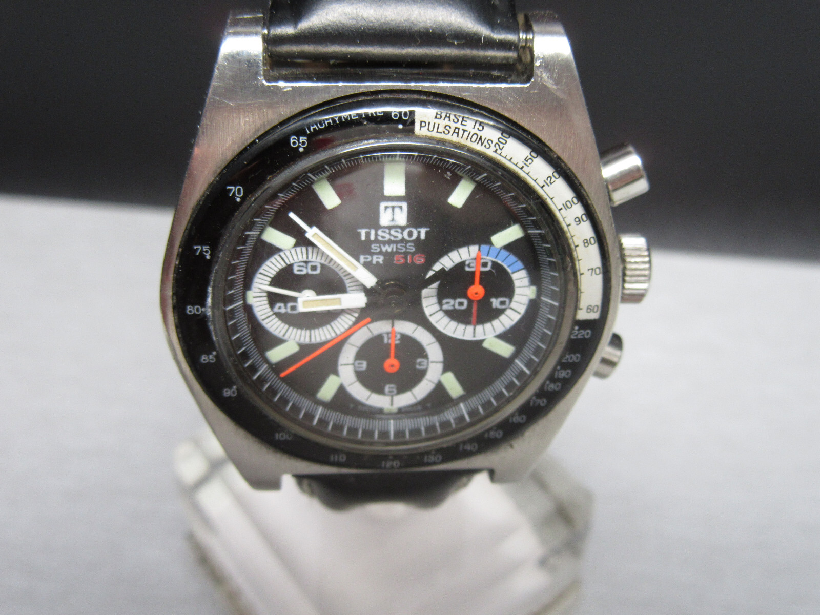 N58⭐⭐ Vintage ” TISSOT PR516 ” Chronograph Lemania 873 Omega Werk Watch ⭐⭐